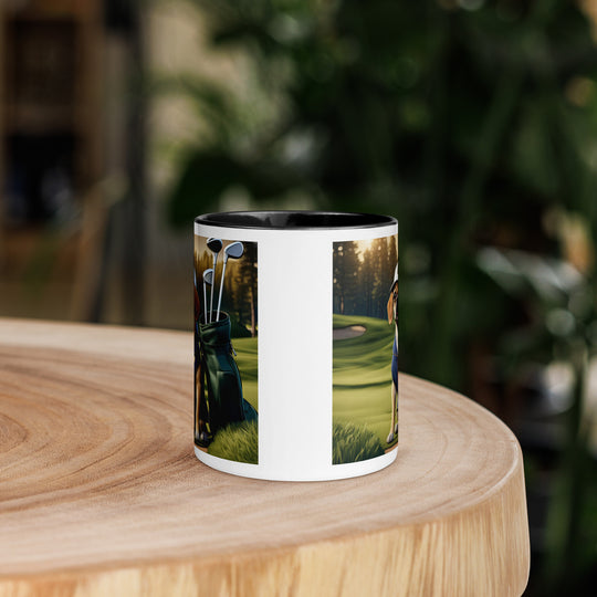 Puggle Golfer- Mug with Color Inside