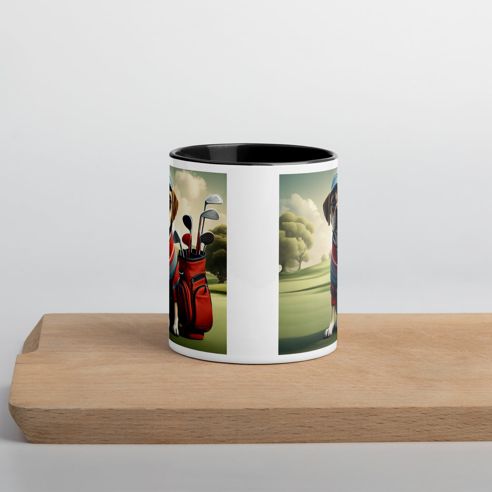 Puggle Golfer- Mug with Color Inside v3