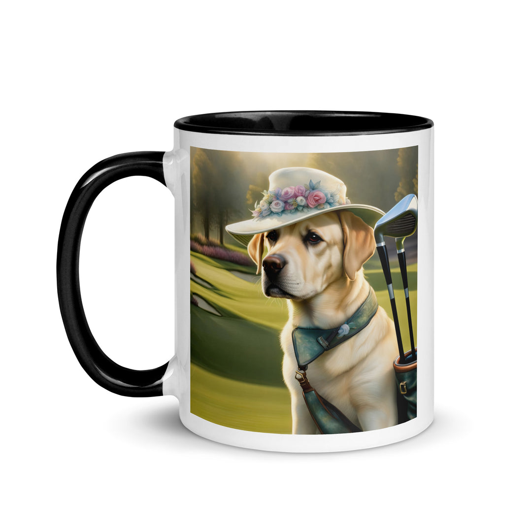 Mug with Color Inside-Labrador Retriever Golfer V4