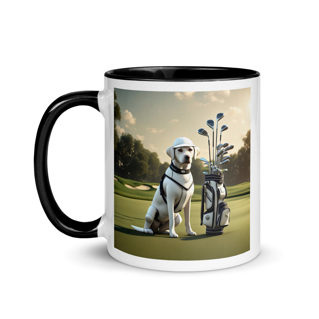 Mug with Color Inside-Labrador Retriever Golfer V5