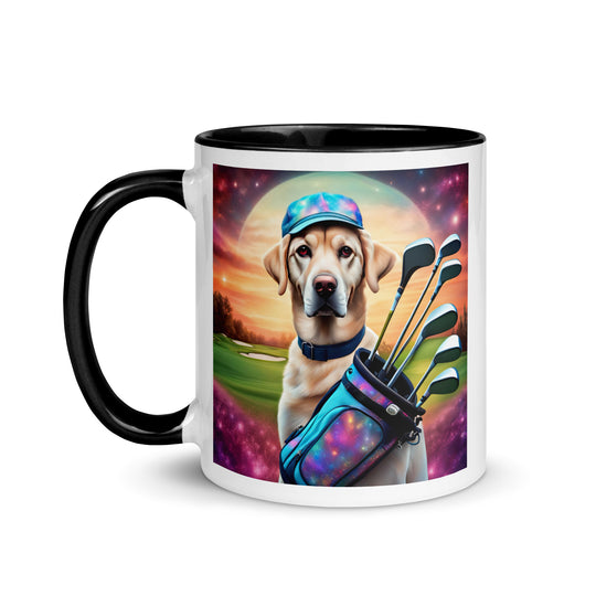 Mug with Color Inside-Labrador Retriever Golfer V8