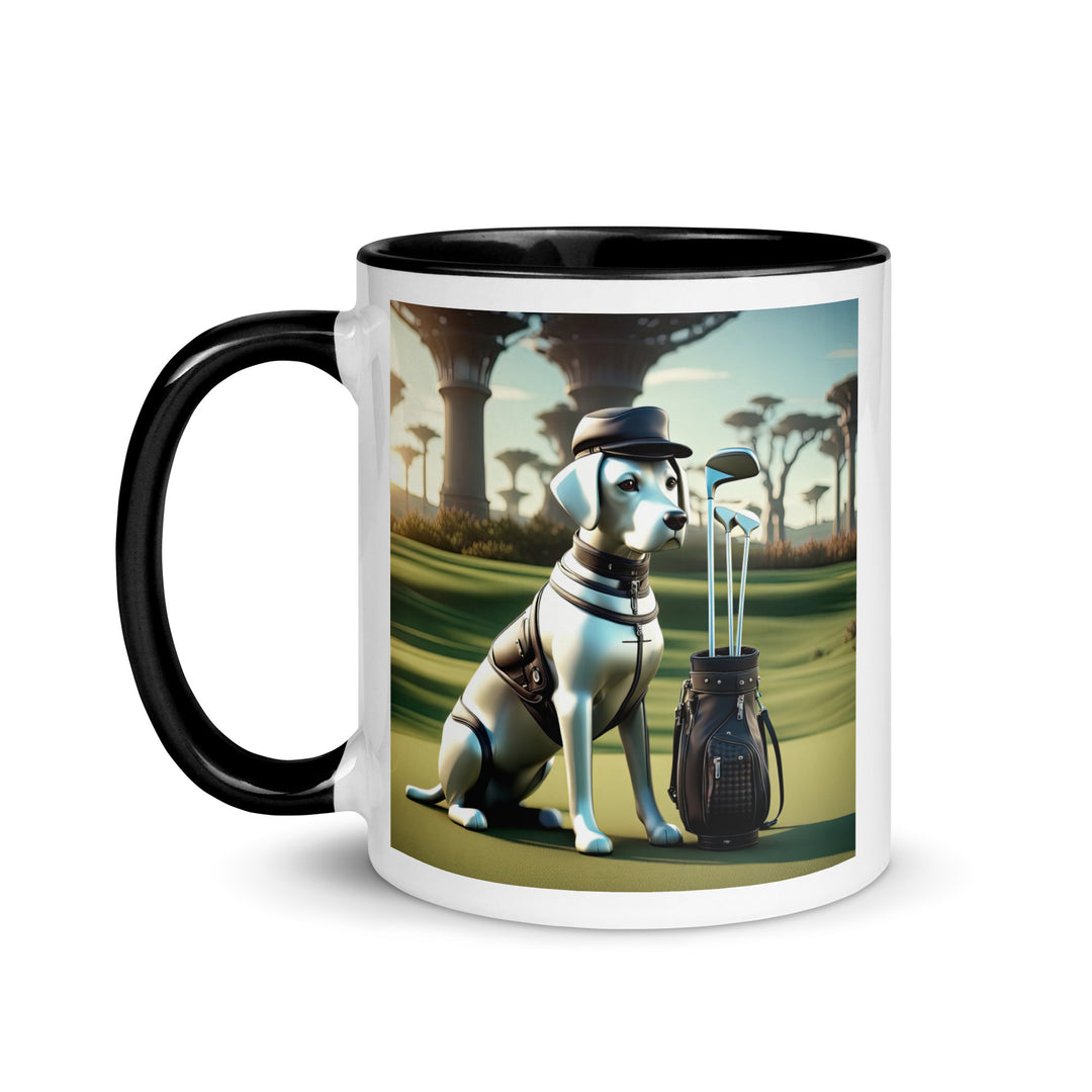 Mug with Color Inside-Labrador Retriever Golfer V11