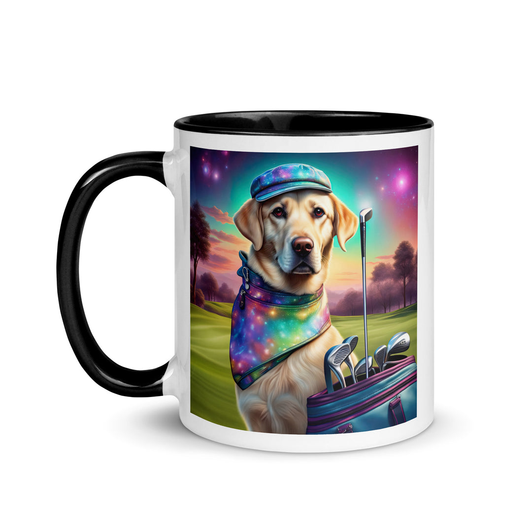 Mug with Color Inside-Labrador Retriever Golfer V13