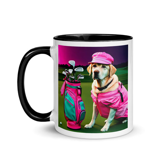 Mug with Color Inside-Labrador Retriever Golfer V16