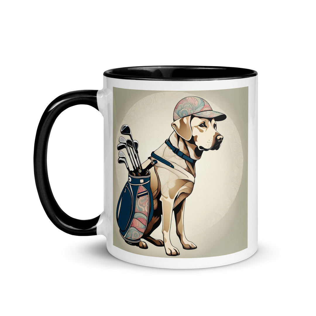 Mug with Color Inside-Labrador Retriever Golfer V19