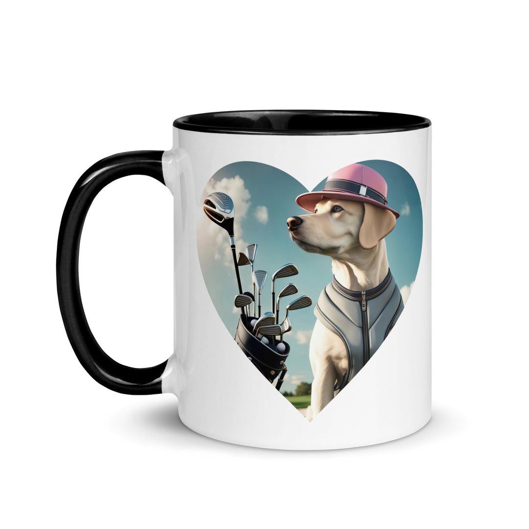 Mug with Color Inside-Labrador Retriever Golfer V23