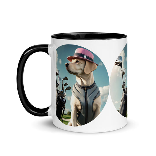 Mug with Color Inside-Labrador Retriever Golfer V24