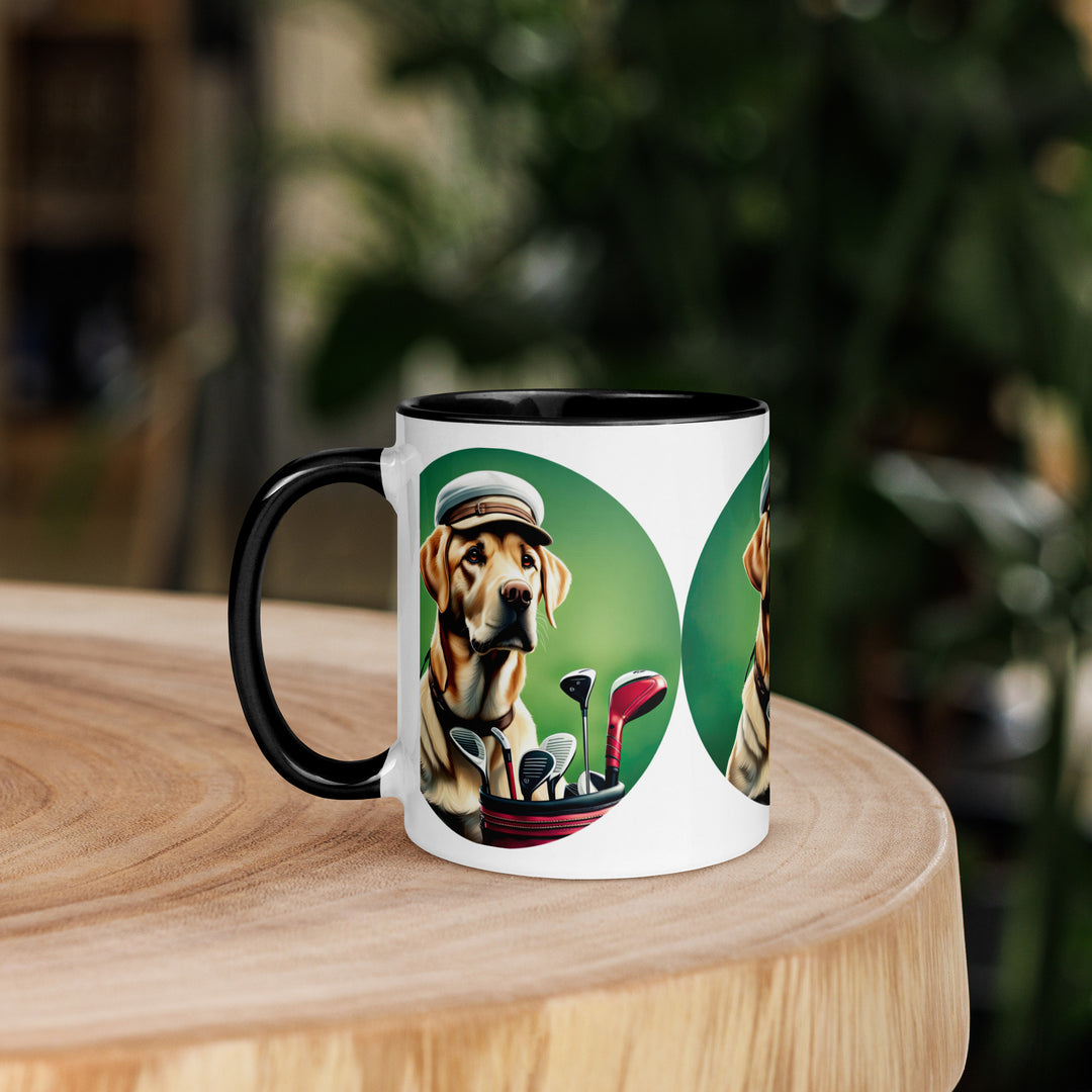 Mug with Color Inside-Labrador Retriever Golfer V25