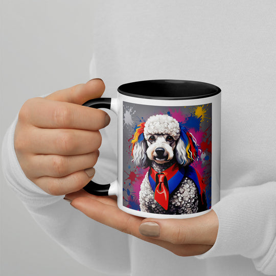 Poodle- Mug with Color Inside v4