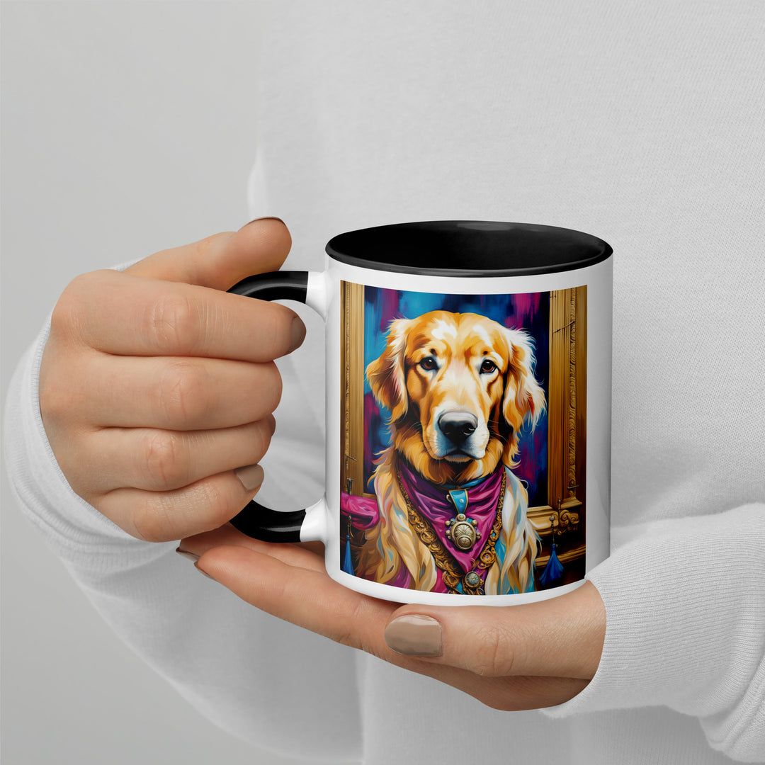 Golden Retriever- Mug with Color Inside V4