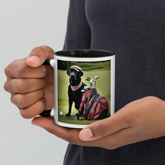 Golden Retriever Golfer- Mug with Color Inside