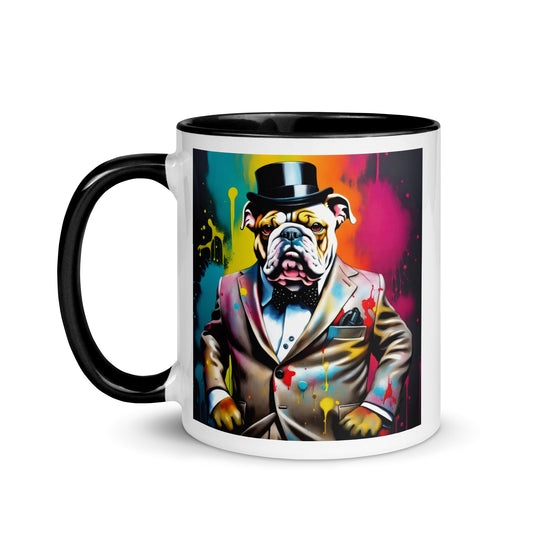 Bulldog- Mug with Color Inside v4