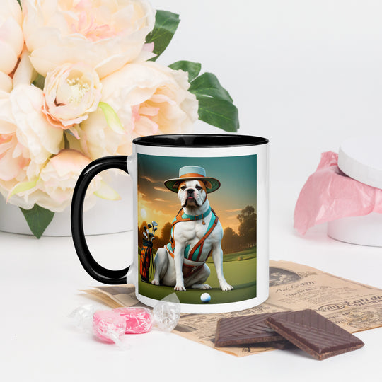 American Bulldog Golfer- Mug with Color Inside v2