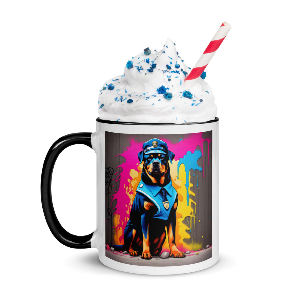 Rottweiler- Mug with Color Inside v5