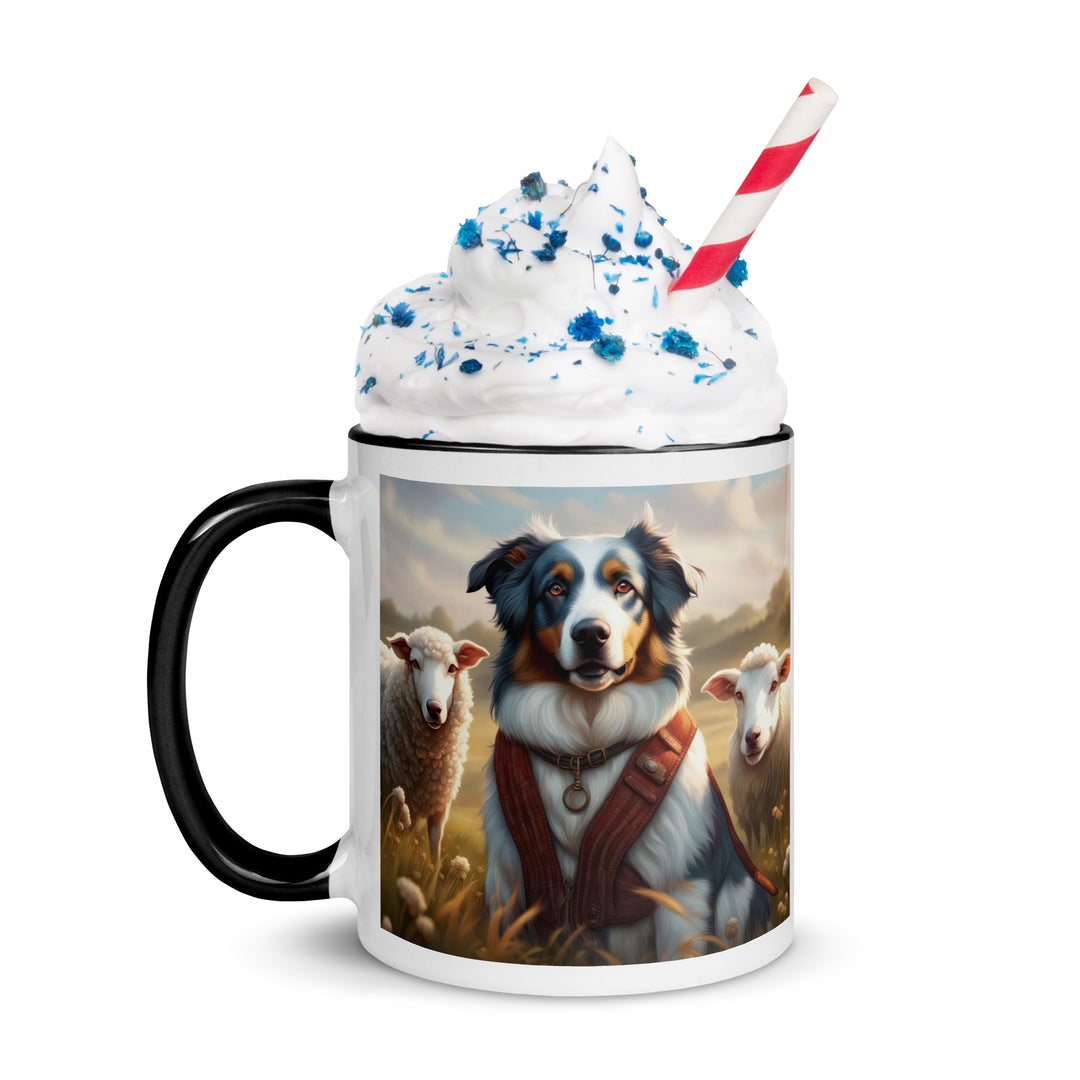 Australian Shepherd- Mug with Color Inside v4