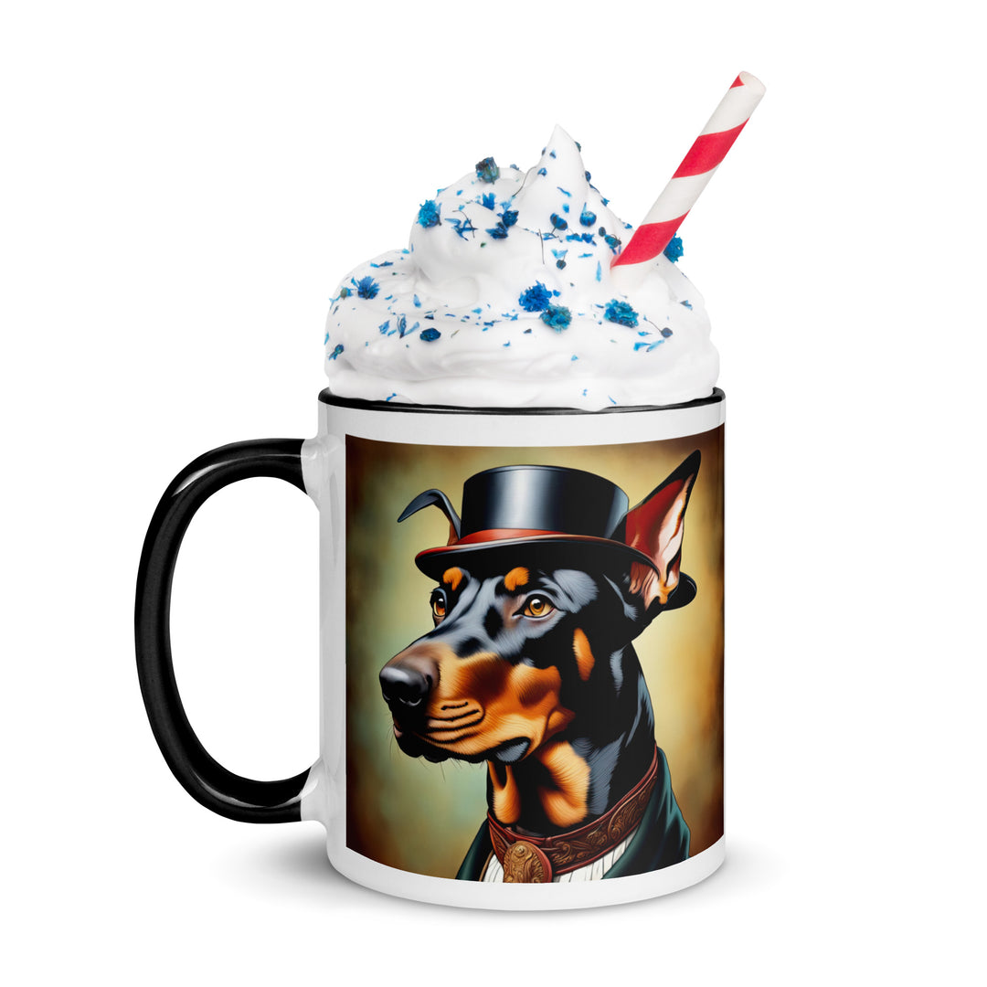 Doberman Pinscher- Mug with Color Inside v3