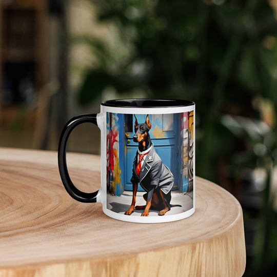 Doberman Pinscher- Mug with Color Inside v5