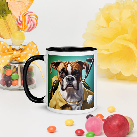 Boxer Golfer- Mug with Color Inside