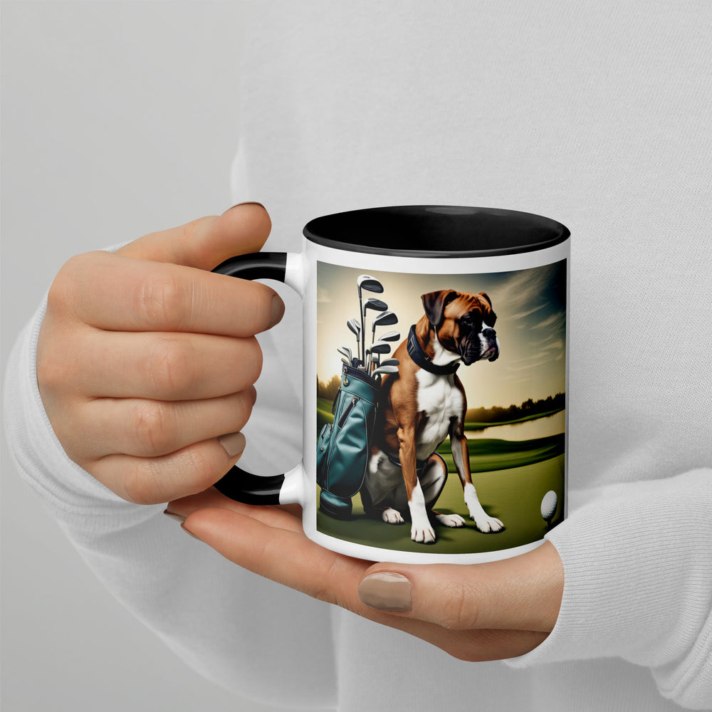 Boxer Golfer- Mug with Color Inside v3