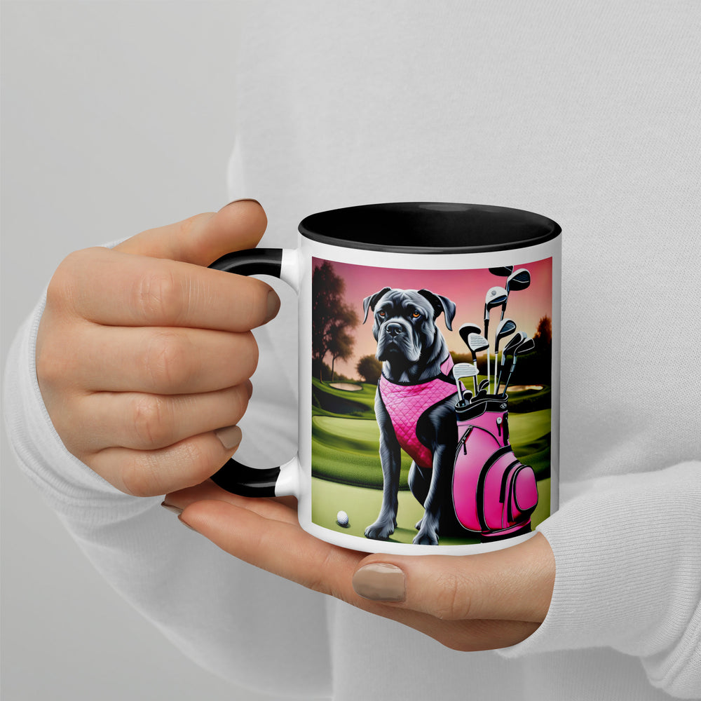 Cane Corso Golfer- Mug with Color Inside