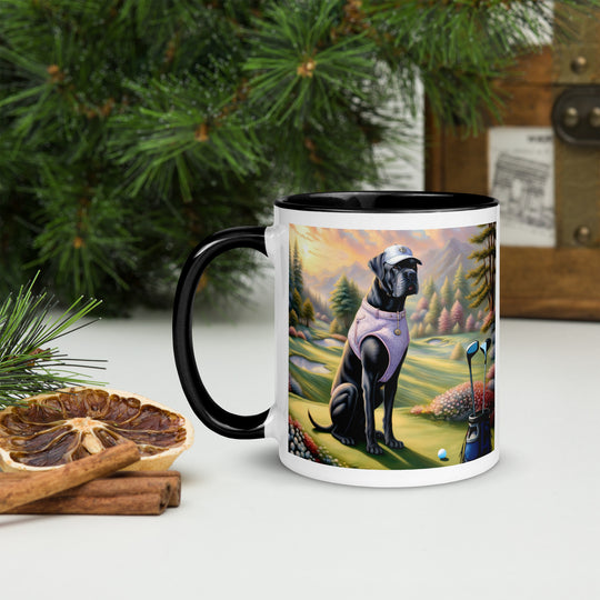 Cane Corso Golfer- Mug with Color Inside v2