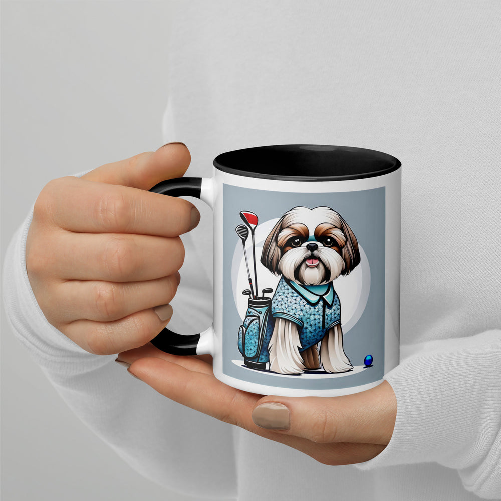 Shih Tzu Golfer- Mug with Color Inside v3