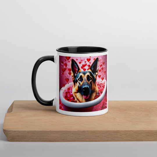 German Shepherd Romantic- Mug with Color Inside