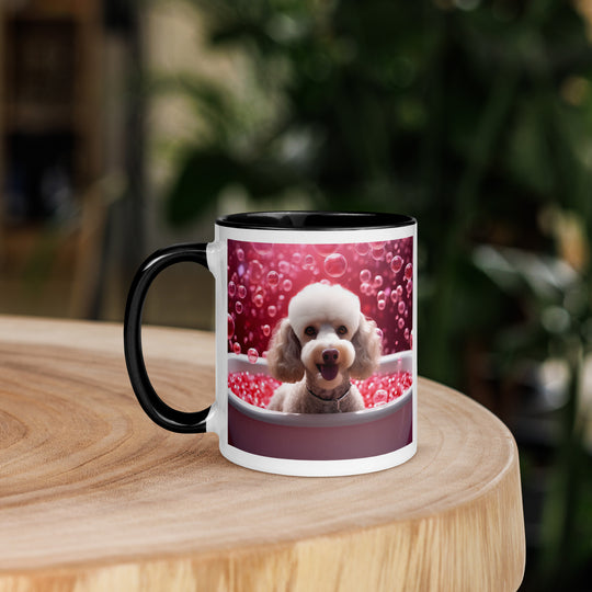 Poodle Romantic- Mug with Color Inside