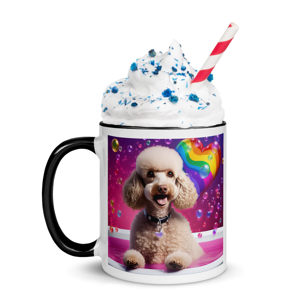 Poodle Romantic- Mug with Color Inside v2