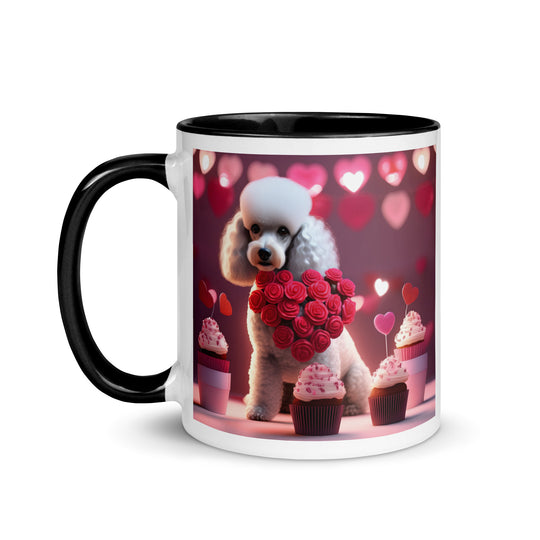 Poodle Romantic- Mug with Color Inside v3