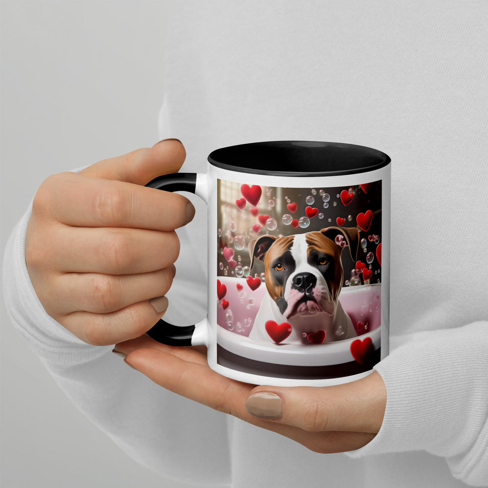 American Bulldog Romantic- Mug with Color Inside