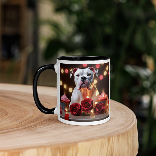 American Bulldog Romantic- Mug with Color Inside v2