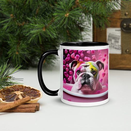 Bulldog Romantic- Mug with Color Inside