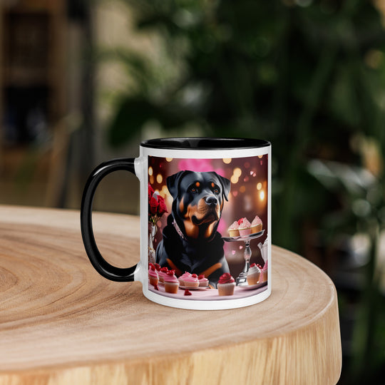 Rottweiler Romantic- Mug with Color Inside