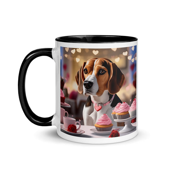 Beagle Romantic- Mug with Color Inside v2