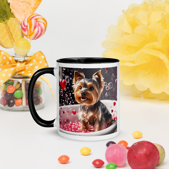 Yorkshire Terrier Romantic- Mug with Color Inside