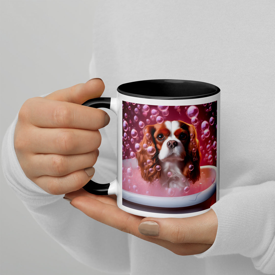 Cavalier King Charles Spaniel Romantic- Mug with Color Inside v2