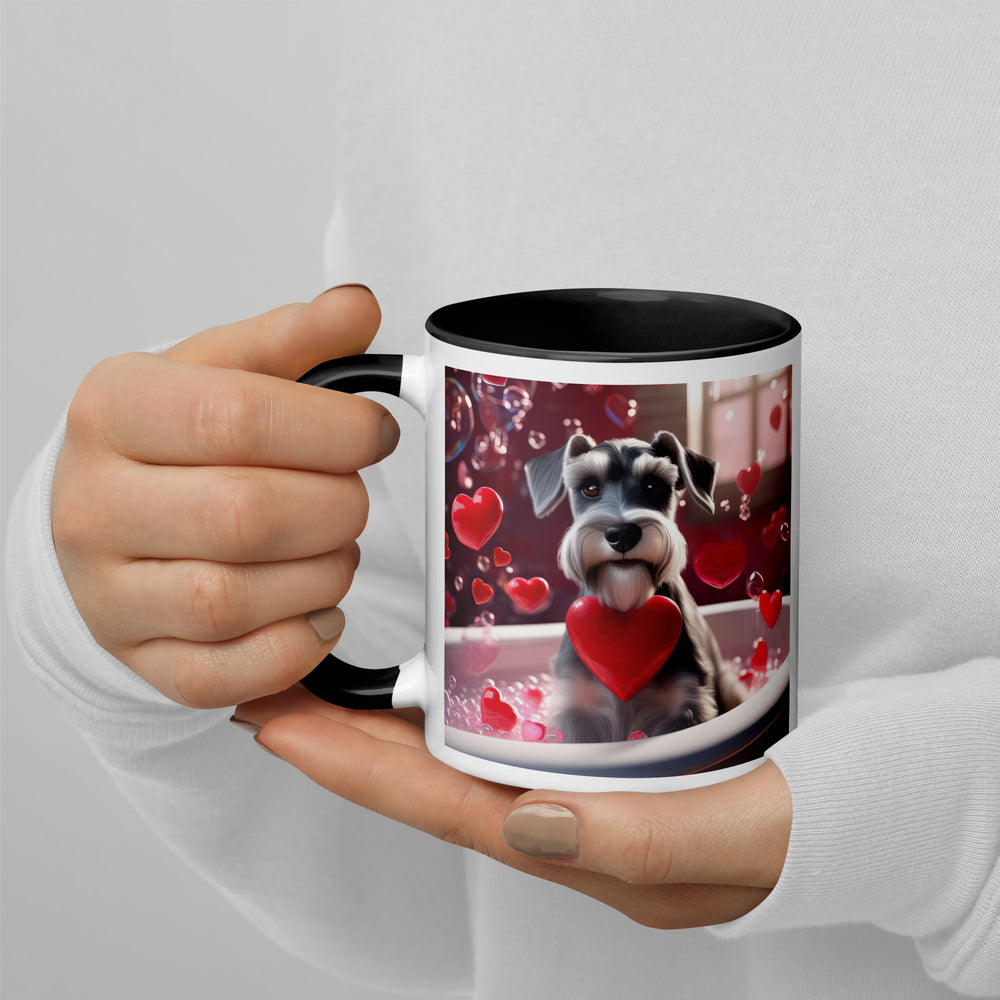 Miniature Schnauzer Romantic- Mug with Color Inside v2