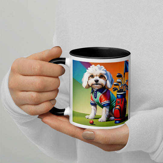 Cavachon Golfer-Mug with Color Inside v2