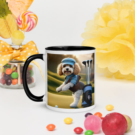 Cavapoo Golfer- Mug with Color Inside v2