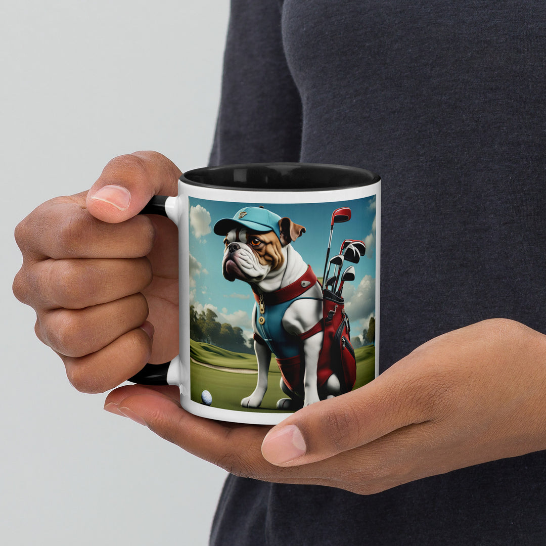 Catahoula Bulldog Golfer- Mug with Color Inside