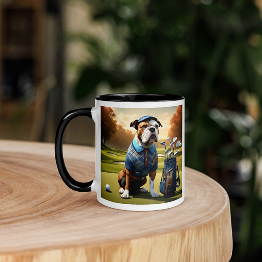 Catahoula Bulldog Golfer- Mug with Color Inside v2