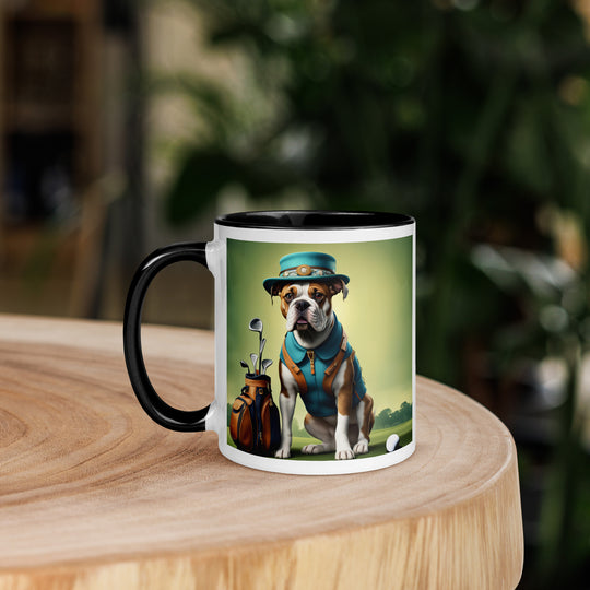 Catahoula Bulldog Golfer- Mug with Color Inside v3