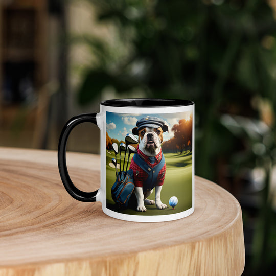 Catahoula Bulldog Golfer- Mug with Color Inside v6