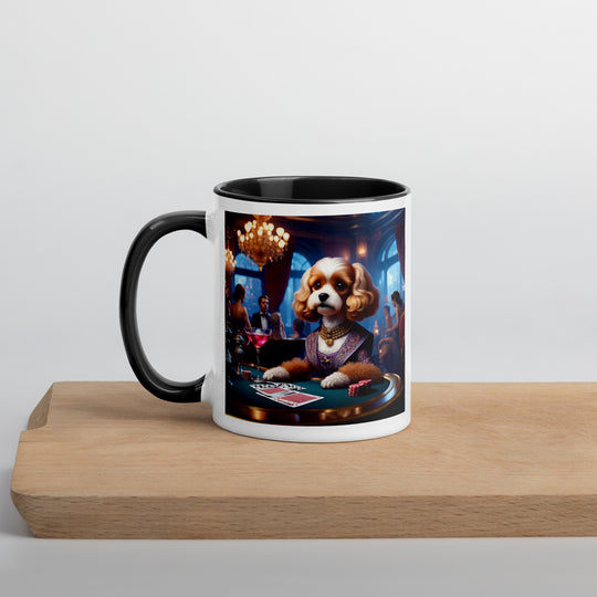 Cavapoo General- Mug with Color Inside v18