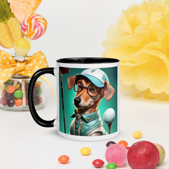 Chiweenie Golfer- Mug with Color Inside v5