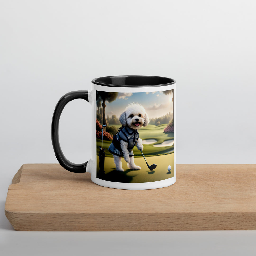 Maltipoo Golfer- Mug with Color Inside