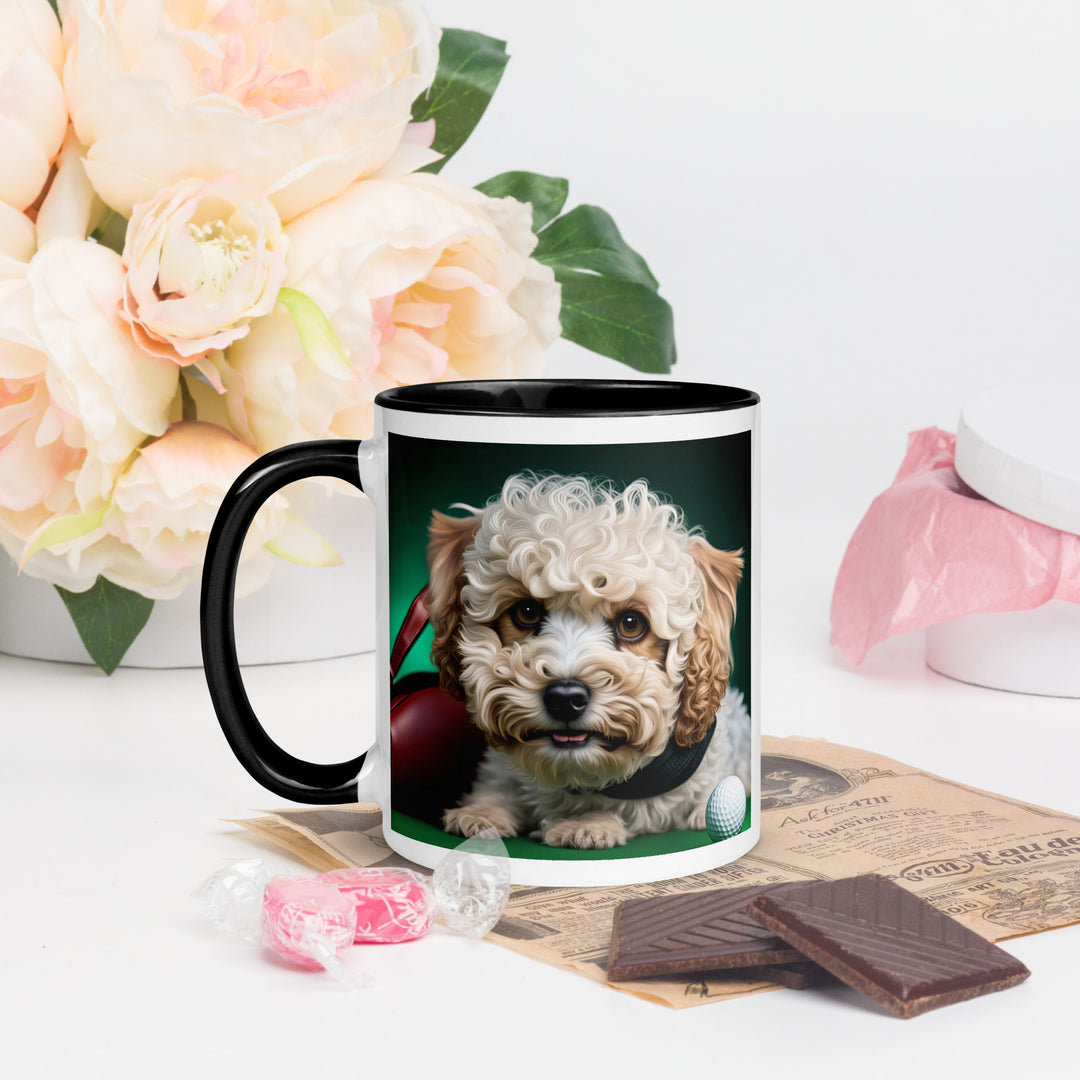 Maltipoo Golfer- Mug with Color Inside v3