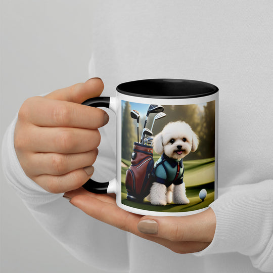 Maltipoo Golfer- Mug with Color Inside v4