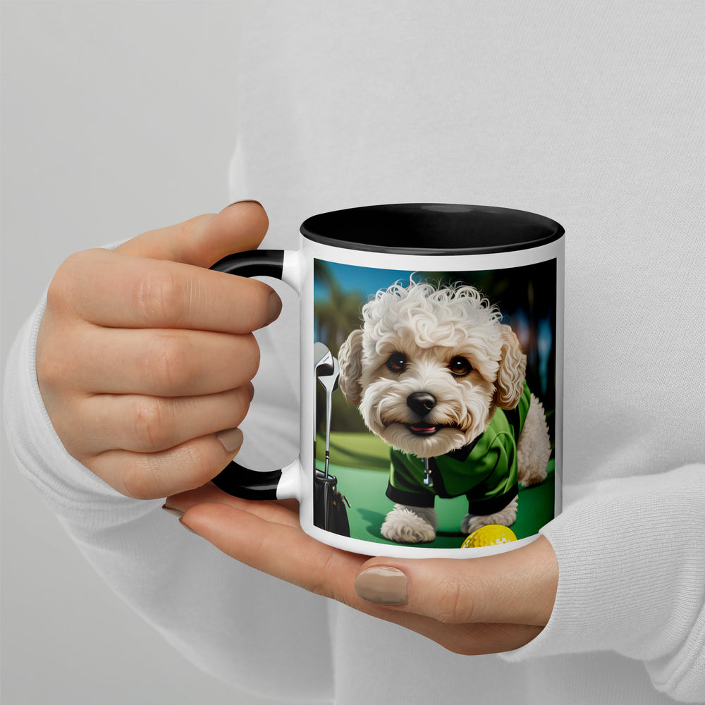 Maltipoo Golfer- Mug with Color Inside v5